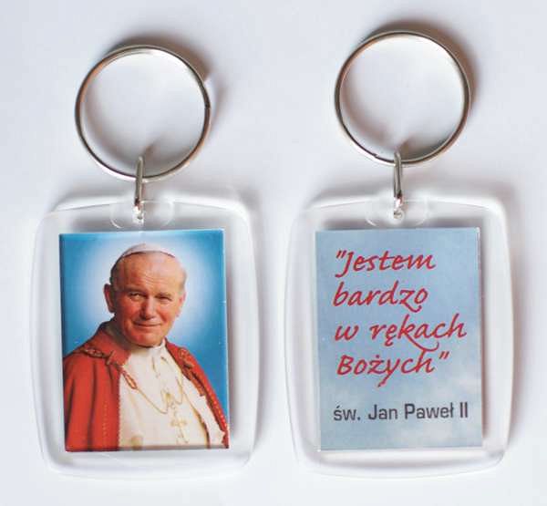 Brelok akrylowy - św. Jan Paweł II (wzór 1)