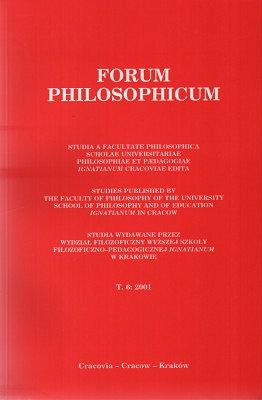 Forum Philosophicum T. 6: 2001