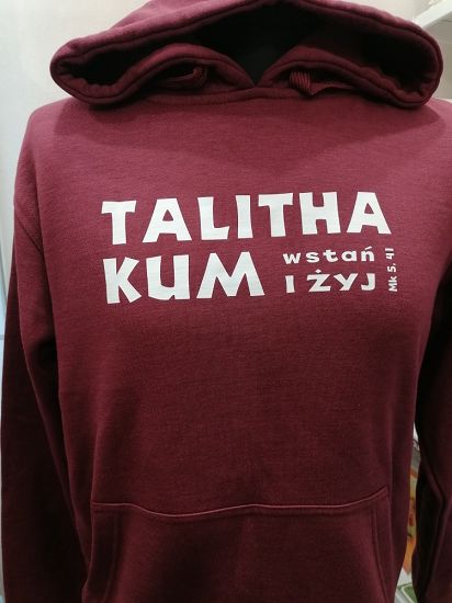 Bluza z kapturem bordowa Talitha kum