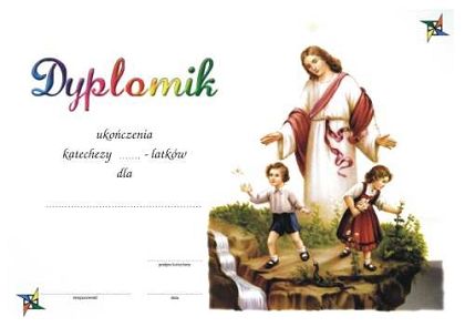 Dyplomik ukończenia katechizacji w przedszkolu wzór 6 [150g]
