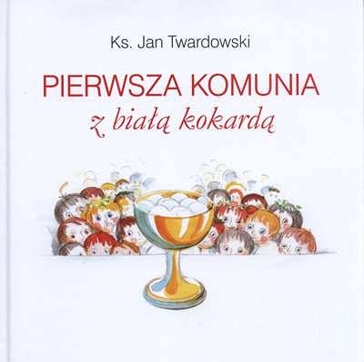 Pierwsza Komunia z białą kokardą