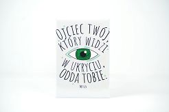 Magnes metalowy 8 x 5,5 cm - Ojciec Twój, który widzi w ukryciu odda Tobie Mt 6, 4