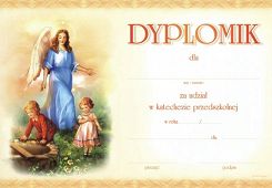 Dyplomik ukończenia katechizacji w przedszkolu wzór 8