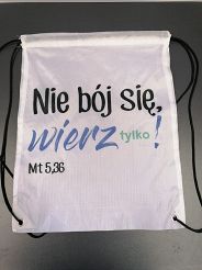 Plecak poliestrowy Nie bój się wierz tylko!