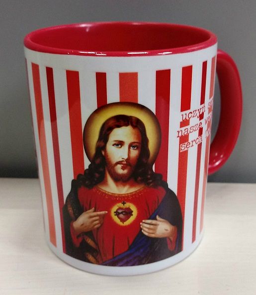 Kubek z kolorowym wnętrzem - Jezu, cichy i serca pokornego