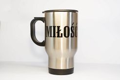 Kubek termiczny z napisem Miłość przenika w głąb