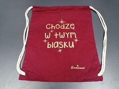 Plecak kolorowy bordowy Chodzę w Twym blasku