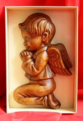 Relief gipsowy Aniołek Chłopczyk