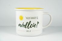 Kubek ceramiczny z kolorowym wnętrzem Nieustannie się módlcie - 2