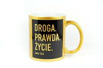 Kubek złoty perłowy Droga, prawda, życie J 14, 6 - 2