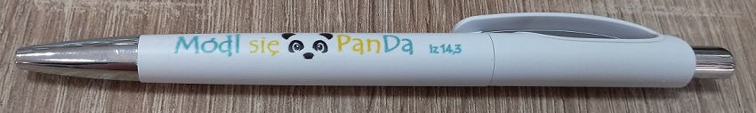 Długopis plastikowy z nadrukiem Módl się PanDa