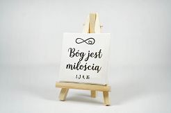 Mini płótno malarskie z nadrukiem Bóg jest miłością