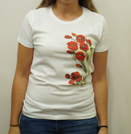 Koszulka damska z kwiatami polnymi