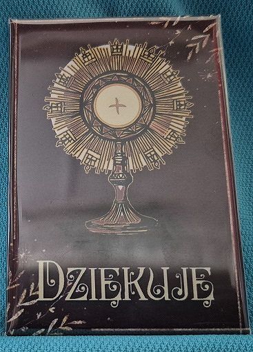 Magnes metalowy 8 x 5,5 cm Dziękuję (2)