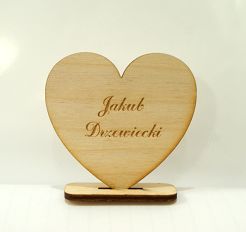 Winietka w kształcie serduszka z małą podstawką