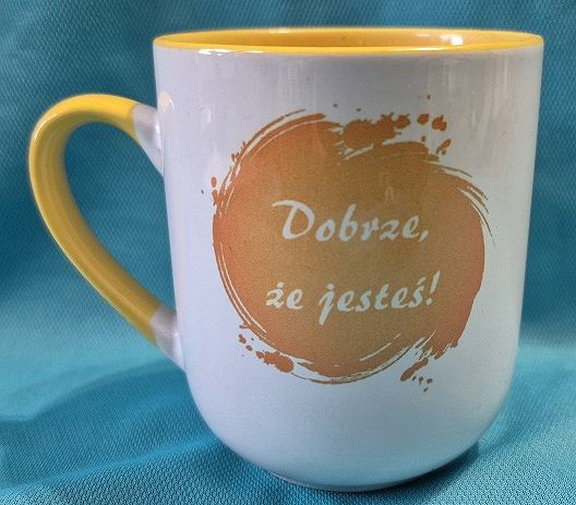 Kubek żółty Dobrze ze jesteś 290 ml