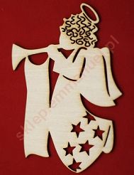 Ozdoba świąteczna z drewna duża wzór 4