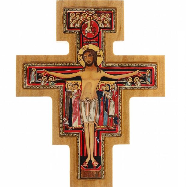 Krzyż San Damiano stojący 7 cm