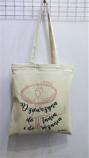 Torba bawełniana na zamek - Dziewczyna do tańca i do różańca - Baletnica