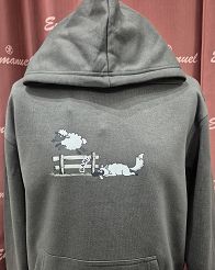 Bluza z kapturem szara Jak owce między wilki