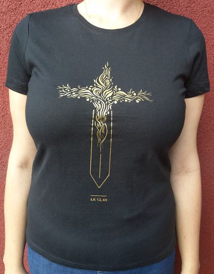 Koszulka damska - krzyż i miecz