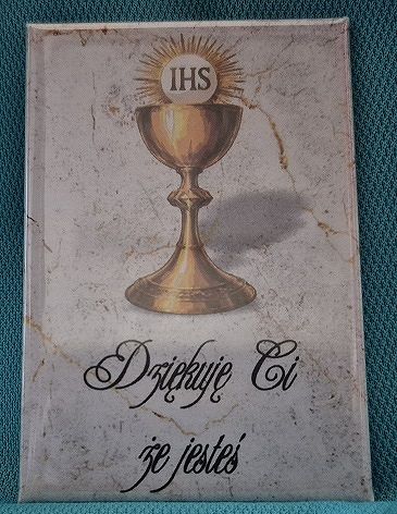 Magnes metalowy 8 x 5,5 cm Dziękuję Ci że jesteś!