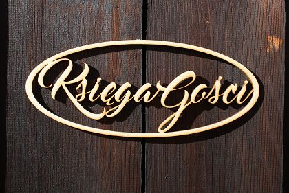 Napis dekoracyjny "Księga Gości"