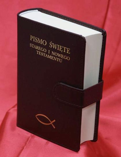 Pismo Święte skóra zamykane na magnes - mały format