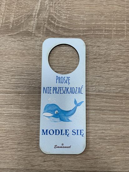 Proszę nie przeszkadzać Modlę się - zawieszka na klamkę