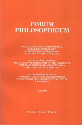 Forum Philosophicum T. 10: 2005