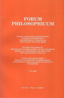 Forum Philosophicum T. 10: 2005