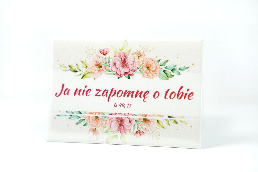 Magnes metalowy 8 x 5,5 cm Ja nie zapomnę o tobie