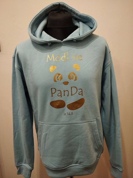 Bluza z kapturem niebieska - Módl się Pan da