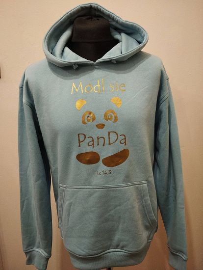 Bluza z kapturem niebieska - Módl się Pan da