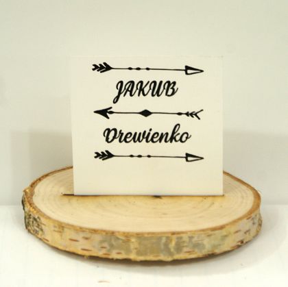 Winietka z podstawką z drewna brzozowego - Wzór 4