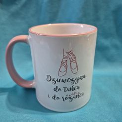 Kubek z różowym uchem Dziewczyna do tańca Baletki