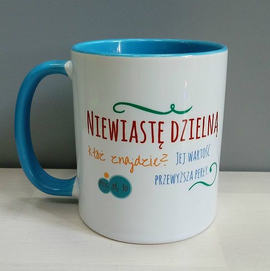 Kubek z kolorowym wnętrzem - Niewiastę dzielną któż znajdzie?