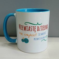 Kubek z kolorowym wnętrzem - Niewiastę dzielną któż znajdzie?