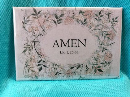 Magnes metalowy 8 x 5,5 cm Amen