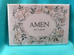 Magnes metalowy 8 x 5,5 cm Amen
