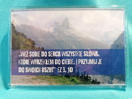 Magnes akrylowy 9,5 x 6,5 cm Weź sobie do serca wszystkie słowa...
