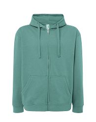 Bluza z kapturem rozpinana zielona JHK MO-MOSS GREEN