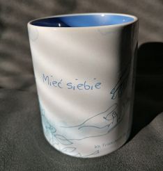 Kubek niebieski Mieć siebie w dawaniu siebie