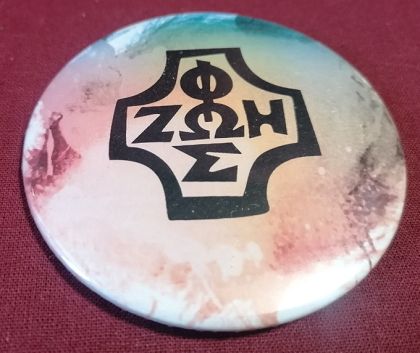 Przypinka button 7,8 cm Foska wzór 1
