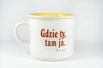 Kubek ceramiczny z kolorowym wnętrzem Gdzie ty, tam ja J 12, 26 - 2