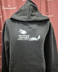 Bluza z kapturem czarna Jak owce między wilki