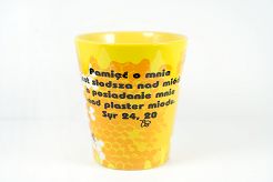Kubek latte z żółtym wnętrzem Pamięć o mnie jest słodsza niż miód