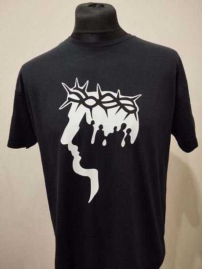 Koszulka czarna - Chrystus - korona cierniowa