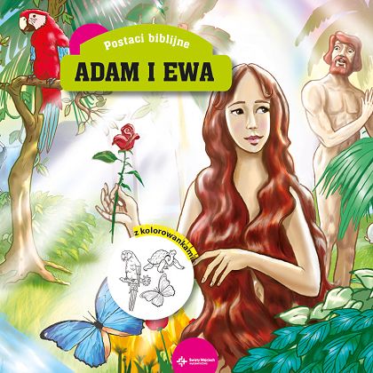 Kolorowanka Postaci biblijne Adam i Ewa