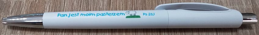 Długopis plastikowy z nadrukiem Pan jest moim pasterzem
